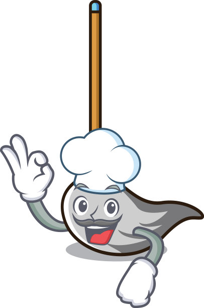 厨师拖把人物卡通风格图片下载