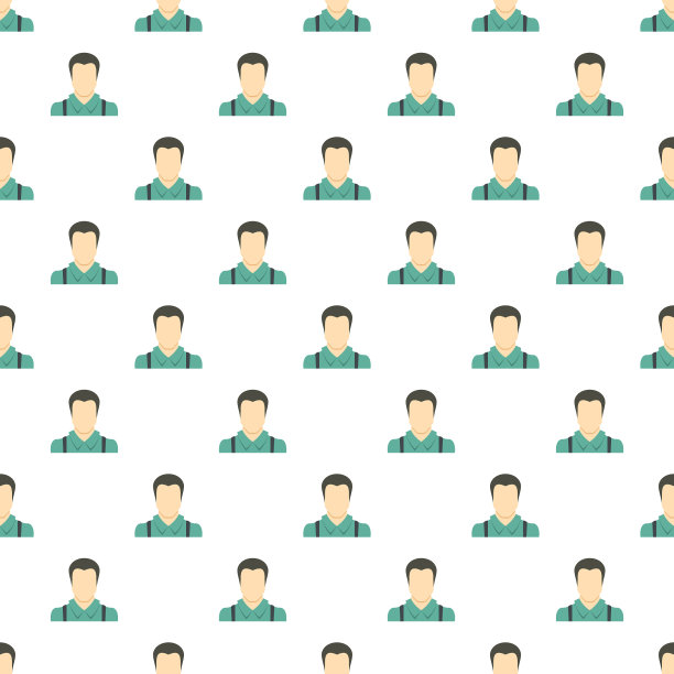 工人头像图案无缝图片下载