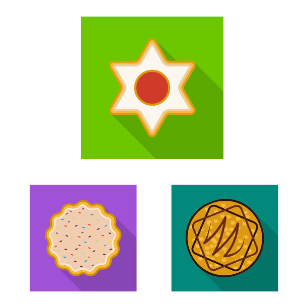 饼干和烘烤标志集图片下载