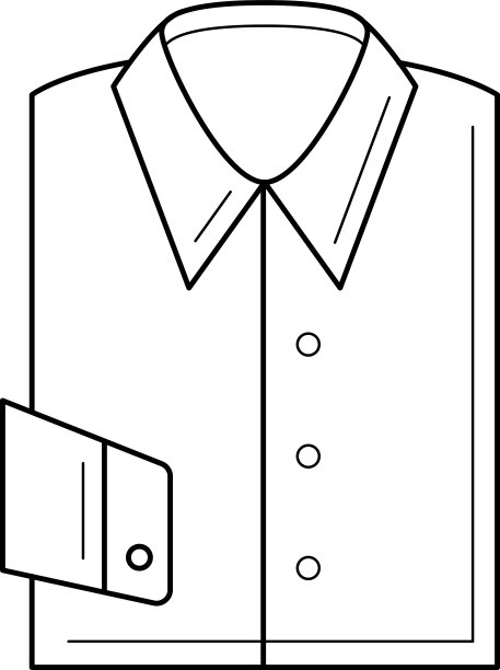 折叠衬衫线图标图片下载