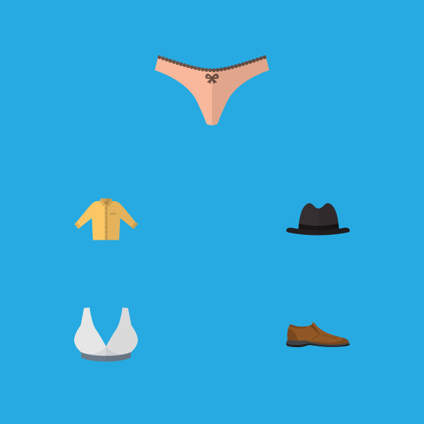 平图标服装男鞋店图片下载