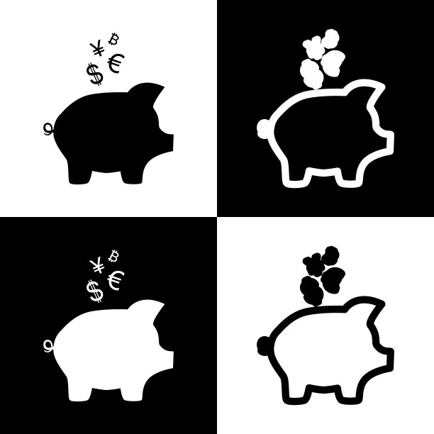 8、小猪储蓄罐签了黑币图片下载