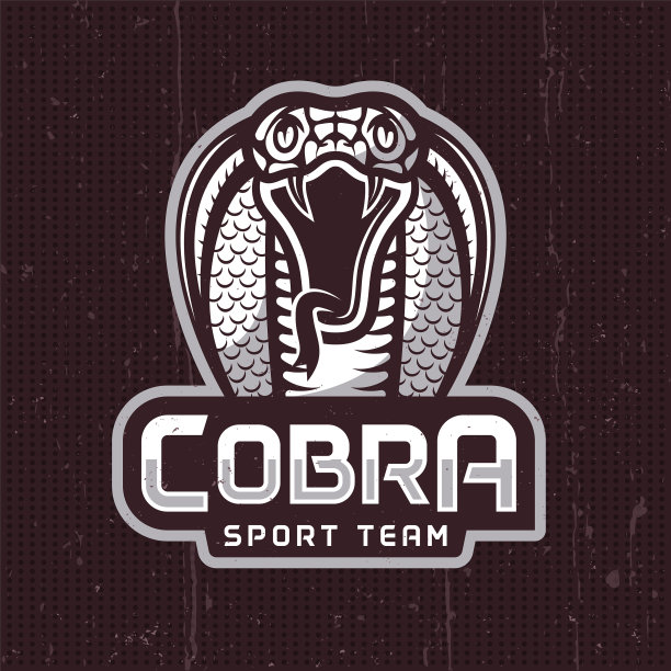 眼镜蛇面前视图标志运动队图片下载