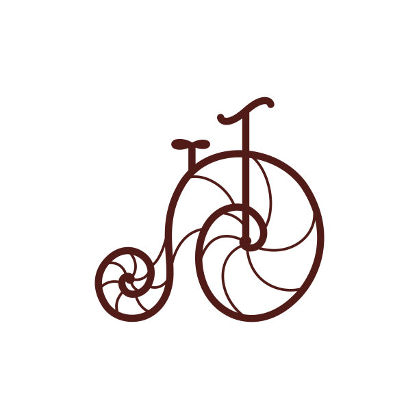 老式复古自行车线条艺术自行车图片下载