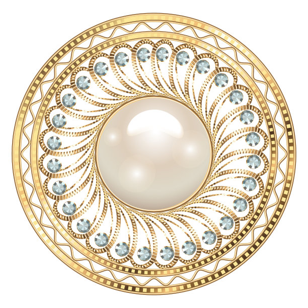 曼荼罗胸针首饰设计元素几何图片下载