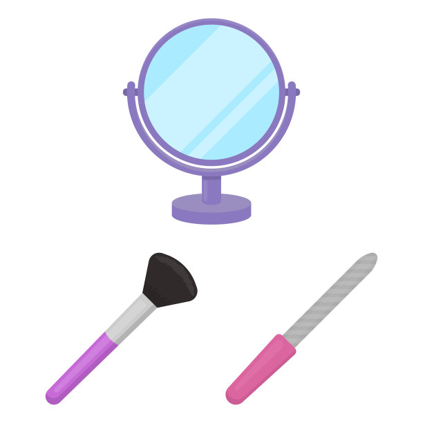 化妆和化妆品卡通图标设置图片下载
