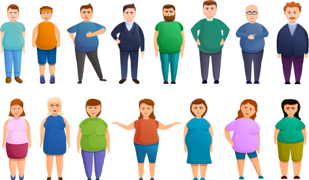 超重图标设置卡通风格图片下载