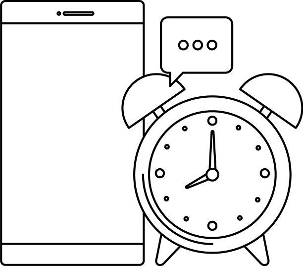 带智能手机的闹钟图片下载