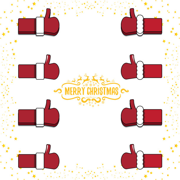 时髦的卡通圣诞老人像手的图标图片下载