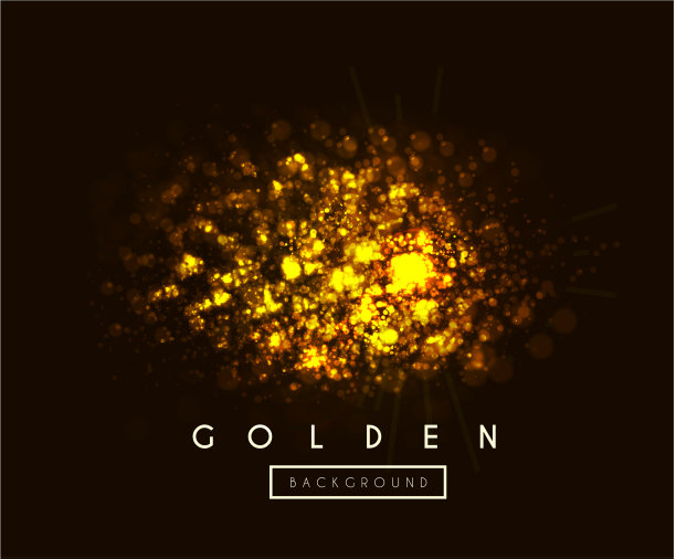 金色背景与散景图片下载