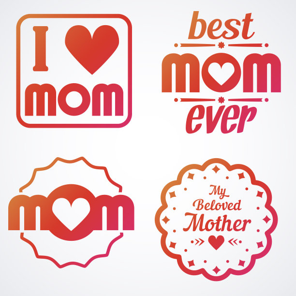 母亲节快乐，刻字书法象征图片下载