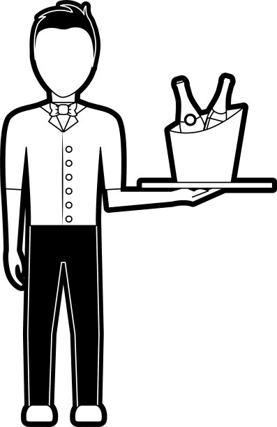 服务员的男人图片下载