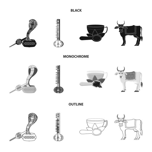 国家印度黑色单色轮廓图标图片下载