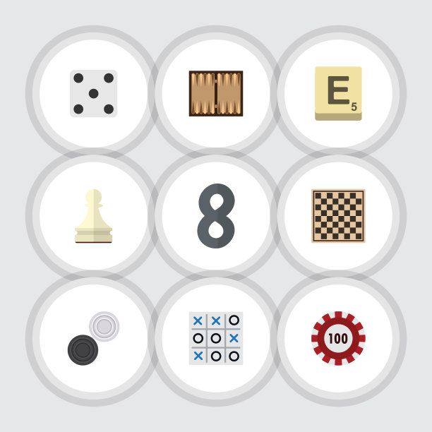 平面图标游戏的方格扑克骰子和图片下载