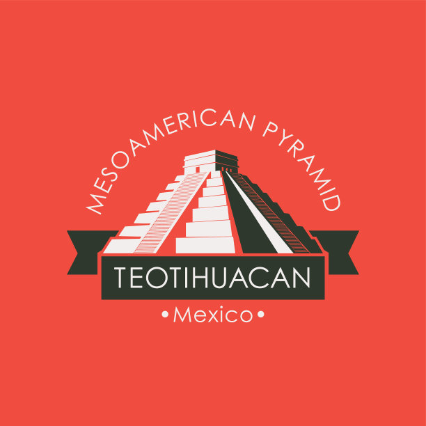 墨西哥中美洲金字塔旅游横幅图片下载