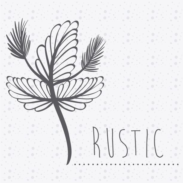 乡土花卉植物装饰设计图片下载