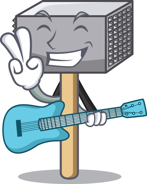 以吉他木肉锤为卡通厨房图片下载