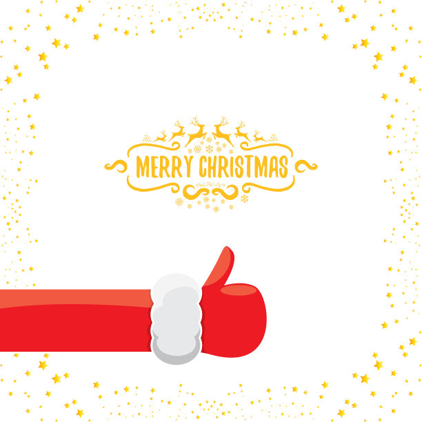 时髦的卡通圣诞老人像手的图标图片下载