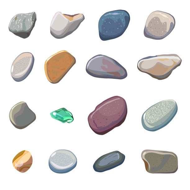 白色背景上孤立的海石图片下载