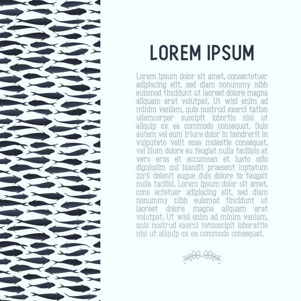 背景与水彩鱼剪影图片下载