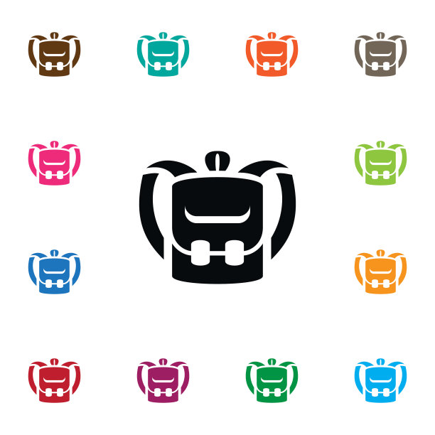 孤立行李图标背包元素可以图片下载