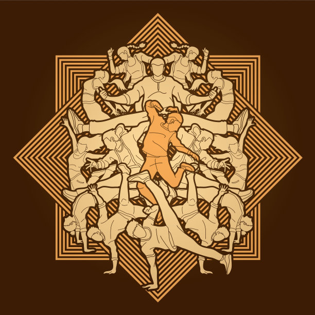 一群跳舞的人一起跳舞图片下载