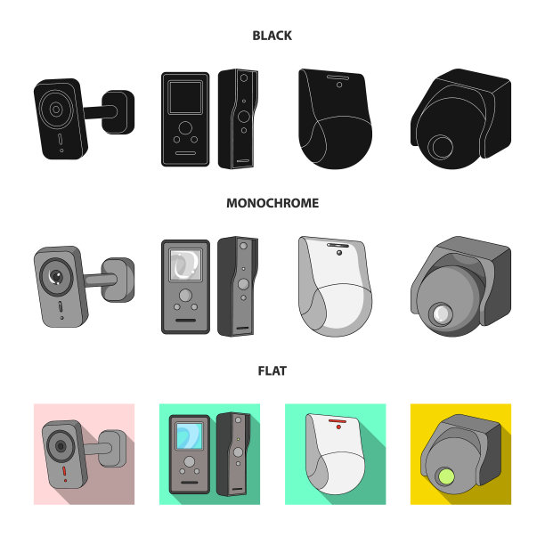 闭路电视和摄像机图标图片下载