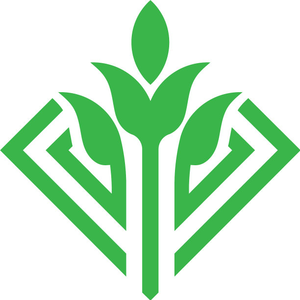 绿色的叶子和芽标志概念图片下载