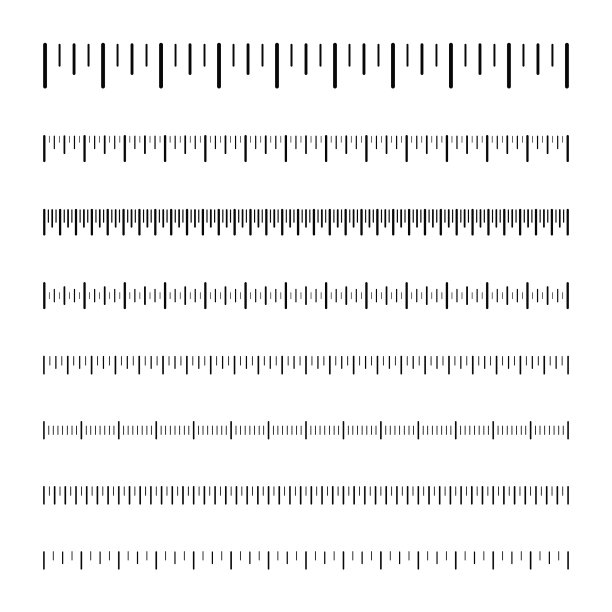 测量刻度带黑色标记尺刻度图片下载