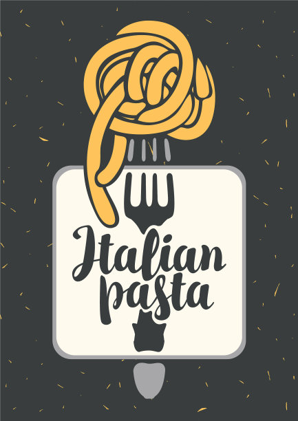 叉子上放着意大利面的横幅图片下载