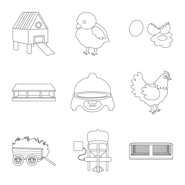 设计自然与农业标志集图片下载