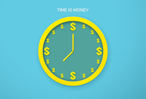 时钟时间就是金钱和商业时间图片下载