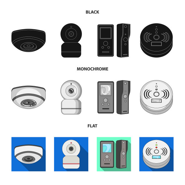 闭路电视和摄像机符号图片下载