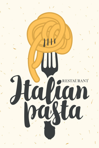 叉子上放着意大利面的横幅图片下载