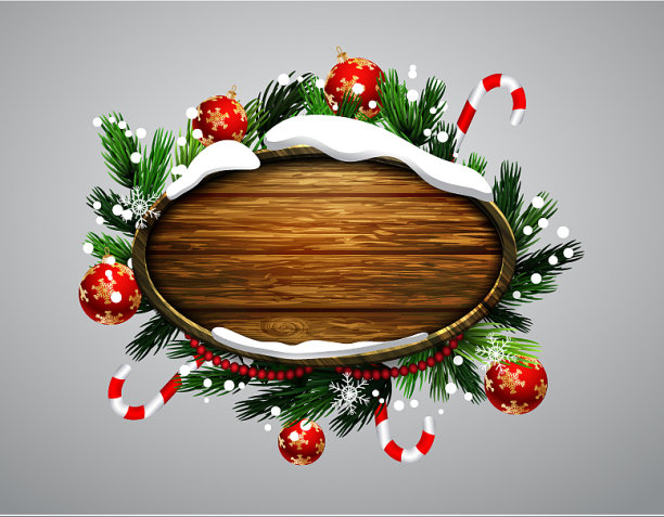 木制圣诞板图片下载