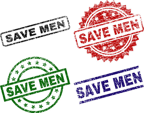 垃圾纹理保存男人印章图片下载