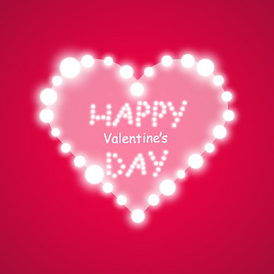 灯的心在一个透明的背景上图片下载