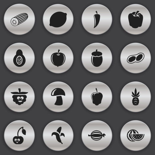 一套16可编辑的厨具图标包括图片下载