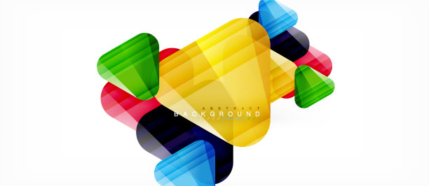 玻璃三角形现代几何构成图片下载