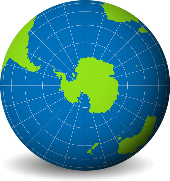 地球上有绿色的世界地图和蓝色的海洋图片下载