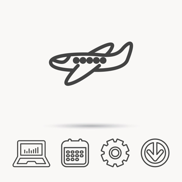 飞机图标，航空旅行标志图片下载