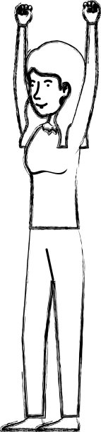 美丽的年轻女子用手庆祝图片下载