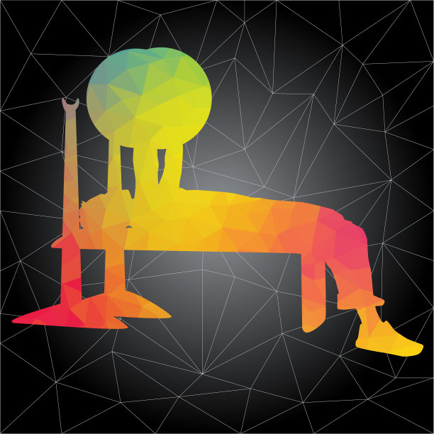 做健身和混合健身的人的剪影图片下载