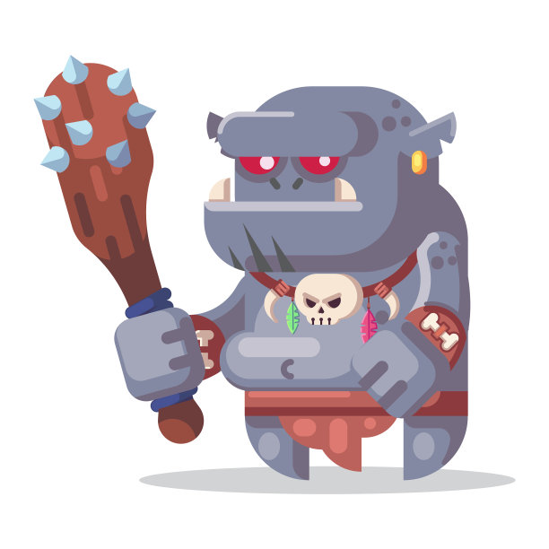 幻想角色扮演游戏中的怪物和英雄图片下载