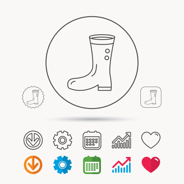 靴子图标花园橡胶鞋标志图片下载