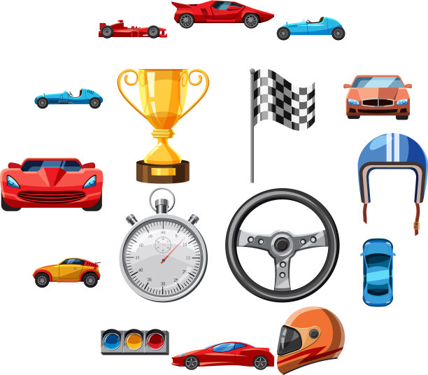 比赛图标设置卡通风格图片下载