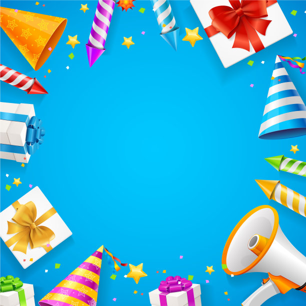 生日或周年庆典横幅卡片图片下载