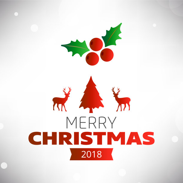 圣诞贺卡与灯光背景图片下载