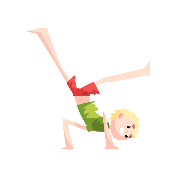 男孩倒立着练习卡泼卫拉舞图片下载