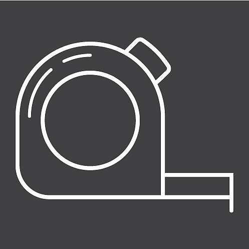 卷尺线性图标建造和维修图片下载